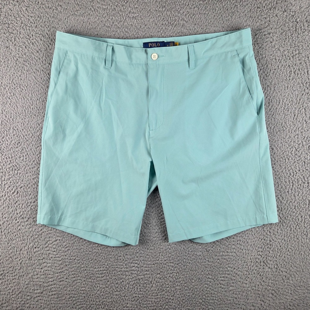 Polo Ralph Lauren Golf Shorts Mens 36 Blue Green Performance Wicking Stretch